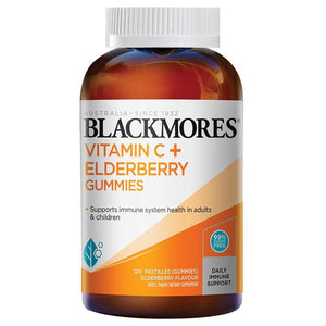 Blackmores Vitamin C + Elderberry Gummies 120 Pastilles