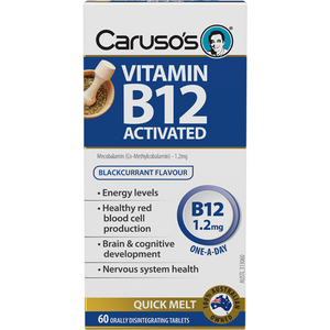 Caruso's Vitamin B12 Activated Melts 60 Tablets