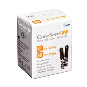 CareSens N Test Strips - Blood Glucose Test Strips for CareSens N Range of Meters 50 Pack