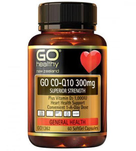 Go Healthy GO CoQ10 300mg + VitD 60 Capsules