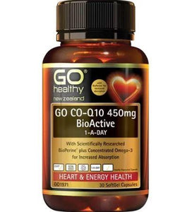 Go Healthy GO CoQ10 450mg BioActive 1ADay 30s