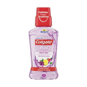 Colgate Plax Antibacterial Alcohol Free Mouthwash Fruity Mint 250ml