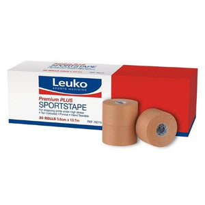 Leuko Premium Plus Rigid Sports Tape 3.8cm x 13.7m Flesh 30 Rolls