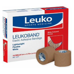 Leukoband Elastic Adhesive Band Tan 7.5cm x 2.75m 12 Rolls