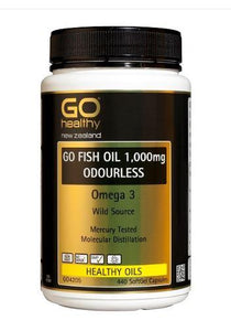GO Healthy GO Fish Oil 1000mg ODOURLESS Capsules 440