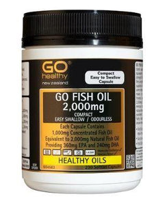 GO Healthy GO Fish Oil 2000mg ODOURLESS Capsules 230
