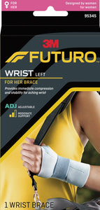 Futuro For Her Slim Silhouette Wrist Support - LEFT HAND - Everyday Use  95345