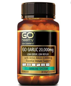 GO Healthy GO Garlic 20,000mg Low Odour Low Reflux Capsules 30
