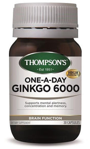 Thompson's Ginkgo 6000 One-a-Day Capsules 30