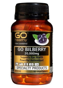 GO Healthy GO Bilberry 20,000mg Capsules 60