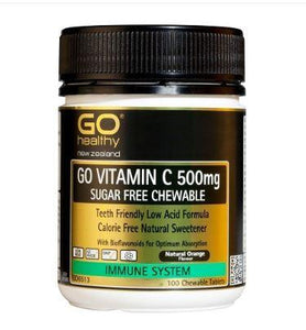 GO Healthy GO Vitamin C 500mg Sugar Free Chewable Tablets 100