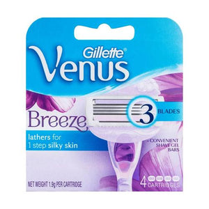 Gillette Venus Breeze Shaving 3 Blades Refill 4 Pack