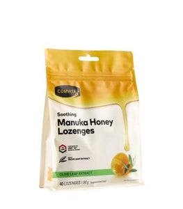 COMVITA Manuka Honey Lozenges Olive Leaf Extract 40s
