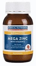 ETHICAL NUTRIENTS Megazorb Mega Zinc with Vitamin C Powder - Raspberry 95g
