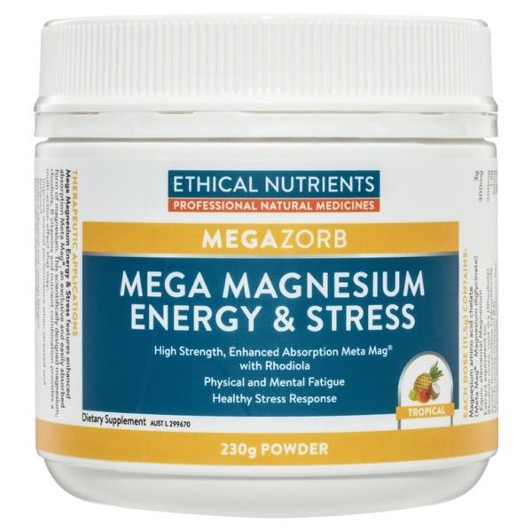 ETHICAL NUTRIENTS Megazorb Mega Magnesium Energy & Stress Tropical 230 ...