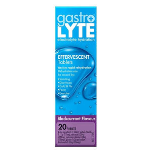 GASTROLYTE Effervescent Hydration Blackcurrant 20s