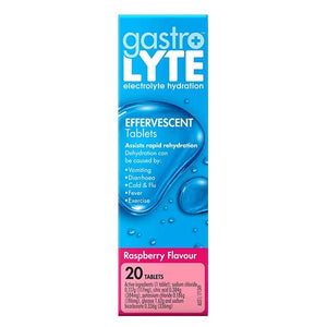 GASTROLYTE Effervescent Hydration Raspberry 20s