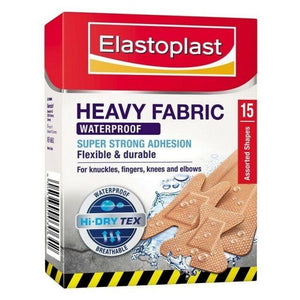 ELASTOPLAST Heavy Fabric Waterproof Plasters Assorted 15 pack