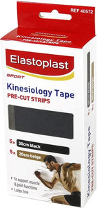 ELASTOPLAST Kinesiology Tape Pre-Cut Strips 10 pack