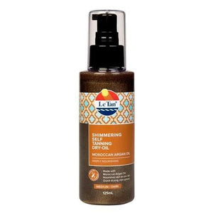 LE TAN Moroccan Argan Shimmering Self Tanning Dry Oil Medium/Dark 125ml