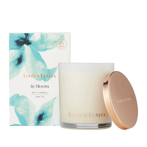 LINDEN LEAVES In Bloom Aqua Lily Soy Candle 300g