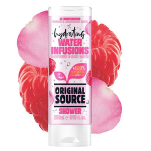 ORIGINAL SOURCE Raspberry & Rose Hydrating Water Infusions Shower Gel 250ml
