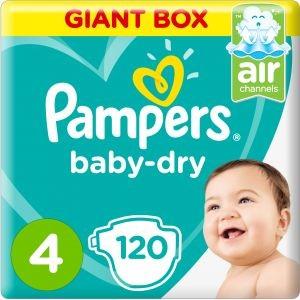 PAMPERS Baby-Dry Nappies Size 4 (9 – 14 kg) 120 Pack
