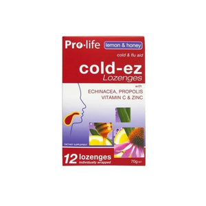 Pro-life Cold-Ez Lemon & Honey Lozenges 12 Pack
