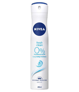 Nivea Women Fresh Clean 0% Aluminium 48hr Deodorant Spray 200ml