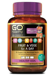 GO Kids Fruit & Vege 5+ A Day 60 Chew