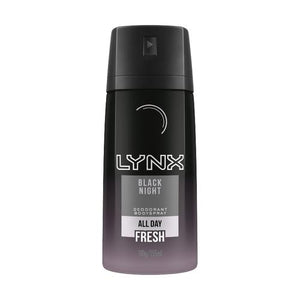 Lynx Men Body Spray Aerosol Deodorant Black Night 155ml