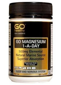 GO Healthy GO Magnesium 1-A-Day 500mg Capsules 120