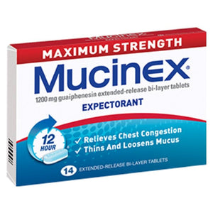 Mucinex Maximum Strength 1200mg Tablets 14