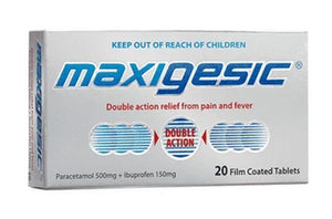 Maxigesic Double Action Pain Relief Tablets 20 limit 5