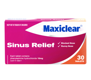 Maxiclear Sinus Relief- Tablets 30 [limited to 1 per order]