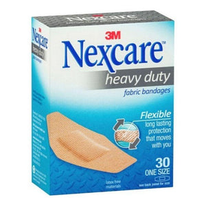 Nexcare Heavy Duty Fabric Plasters One Size 30 Pack