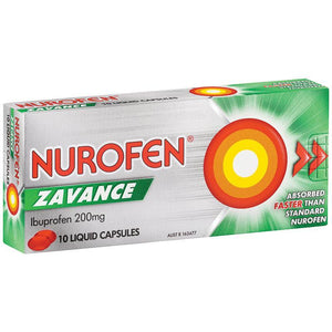 Nurofen Zavance Liquid Capsules 10 [limited to 8 per order]