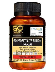 GO Healthy GO Probiotic 75 Billion 1-A-Day Capsules 30