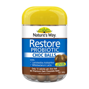 Nature's Way Restore Probiotic Choc Balls 60