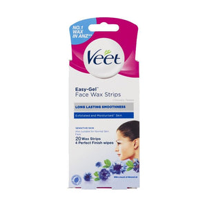 Veet Easy-Gel Face Wax Strips Sensitive Skin 20