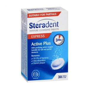 Steradent Active Plus Express Denture Cleaning 30 Tablets
