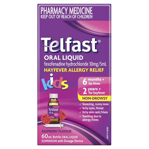 Telfast Oral Liquid KIDS 60ml [limited to 6 per order]