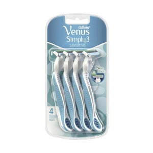 Gillette Venus Simply 3 Sensitive Disposable Razors 4 Pack
