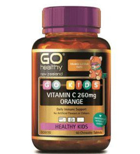 Go Healthy Go Kids Vitamin C 260mg Orange 60 Chewable Tablets